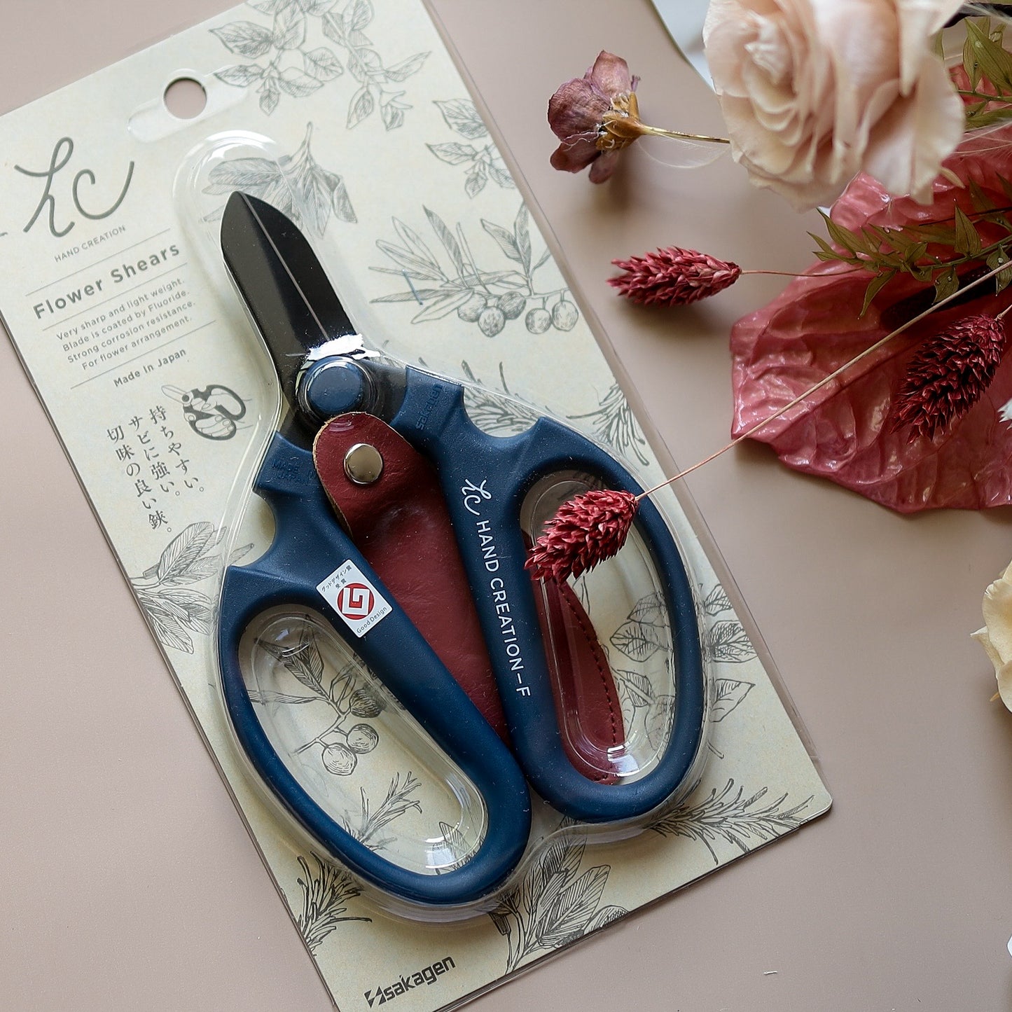 日本坂源Sakagen花藝剪刀 黑刃版 海軍藍