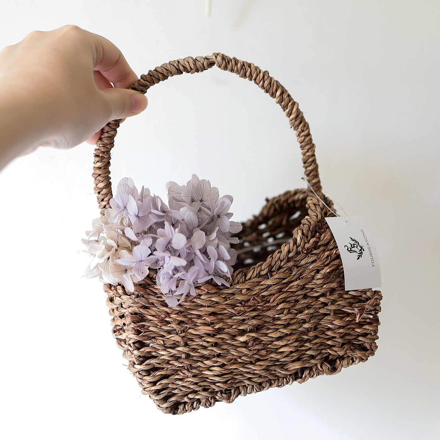 日本進口田園風花藝提籃 乾燥不凋花花籃 母親節禮物