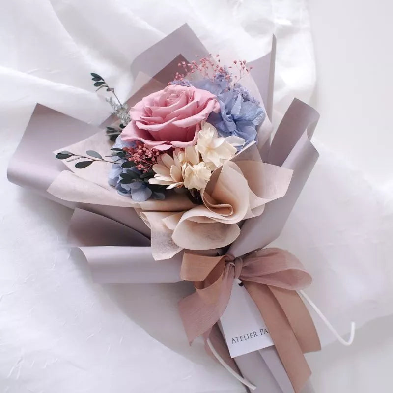 1.5cm🇹🇼Taiwan-made elegant cotton linen ribbon flower art wedding invitation bouquet DIY material