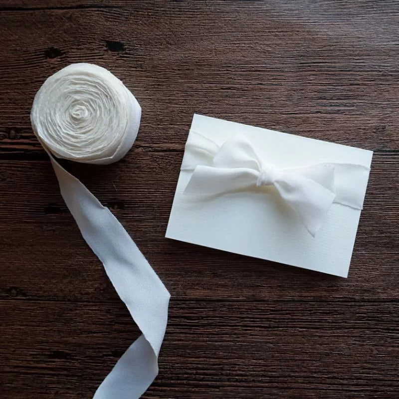 【𝐂𝐡𝐢𝐟𝐟𝐨𝐧 𝐑𝐢𝐛𝐛𝐨𝐧𝐬】2.5cm Korean thick chiffon ribbon wedding invitation ribbon floral material